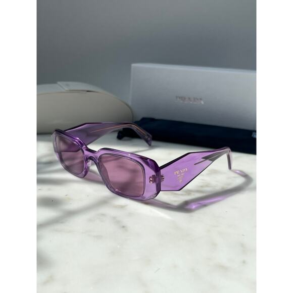 NEW Prada PR17WS Symbole Sunglasses in Amethyst Purple - Picture 3 of 9
